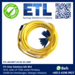 24C SM Fiber Breakout Cable SC-SC 10 Meter LSZH Yellow Jacket Custom Lengths Available [E2000/SC/LC/FC]