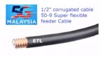 Superflex 1/2-inch Coaxial Feeder Cable - Copper-Clad Aluminum (CCA) 50Ω Telecommunication Grade - Image 2