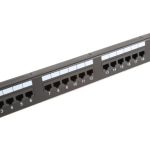 Cat5E 24 Port RJ45 RJ Patch Panel UTP 1U Black