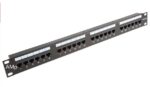 Cat5E 24 Port RJ45 RJ Patch Panel UTP 1U Black