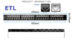 Cat6 RJ45 24port Patch Unshielded Panel UTP 1U Black with Shelf - Image 3