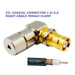 Siemen1.6-5.6 connectors Right Angle Female 75 Ohm 2.5C2V