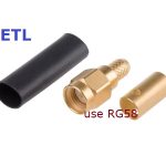 SMA Male Crimp RG58 RG142 LMR195 RG400 RF Connector
