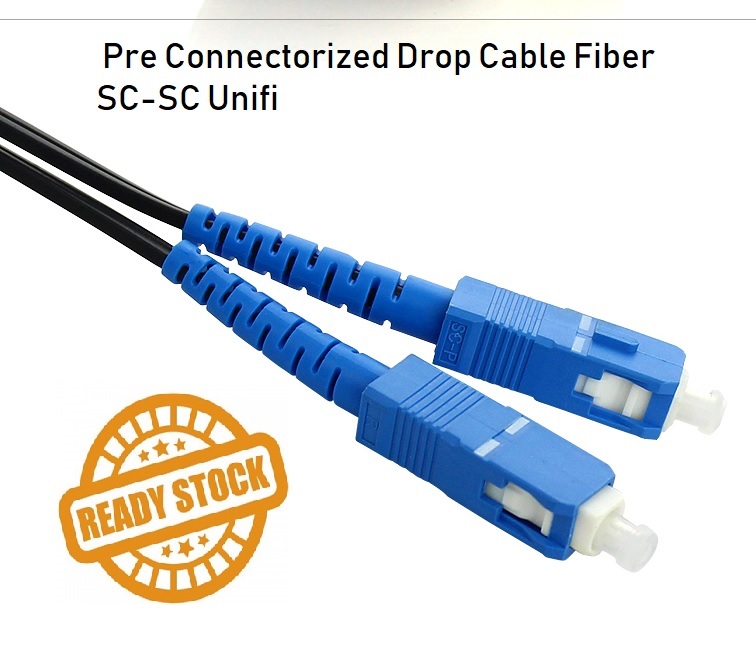 Pre-connectorise white Drop cable fiber patch cord SC LC FC LSH E2000 – ETL