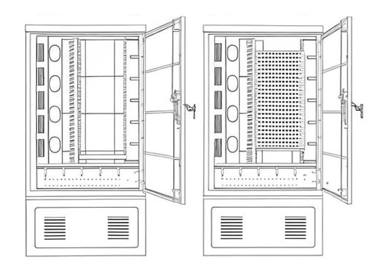 Fdf Wall Rack FDC Fiber Distribution Cabinet outdoor patching rack 144core – ETL