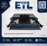 Empty rack mount fiber optic patch panel