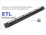 Cat3 Telephone Port RJ11 Voice Patch Panel1U Black 25/50 port