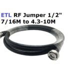 RF Jumper 1/2" 7/16 M to 4.3-10 M 1/2″ Super flex Jumper Cables With DIN 7/16 Male to 4.3 10 male Connector
