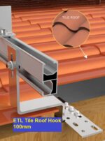 SUS304 Solar Kit Stainless Steel Tile Roof Hook 100mm - Image 3