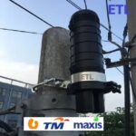 TM FOSC fiber splicing Jointing Closure 12-48core Pole installation with bracket