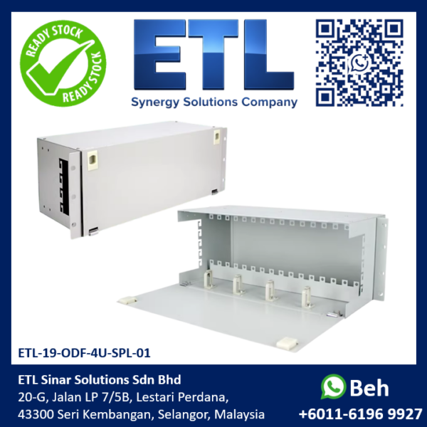 [4U] 19″ Rack-Mount PLC Splitter Chassis / Fiber Distribution Unit – ETL