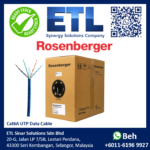 [READY STOCK] Rosenberger Cat6A UTP Data Cable 23AWG Solid Copper 10G Network Cable (305m/Reel)