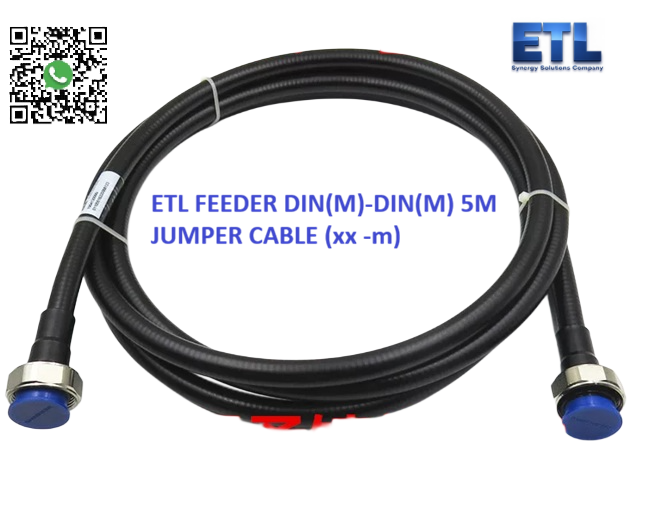FEEDER DM-DM 5M 7_16JUMPER-Picsart-BackgroundRemover RF Jumper 1/2" 7/16 M to 7/16 M 1/2″ Super flex Jumper Cables With DIN 7/16 Male to DIN 7/16 male Connector - Image 1