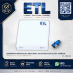 [SIRIM IP4X CERTIFIED] FTTH Fiber Wall Socket FWS 1C 4C Fiber Optic Outlet Faceplate Box Surface Mount - White